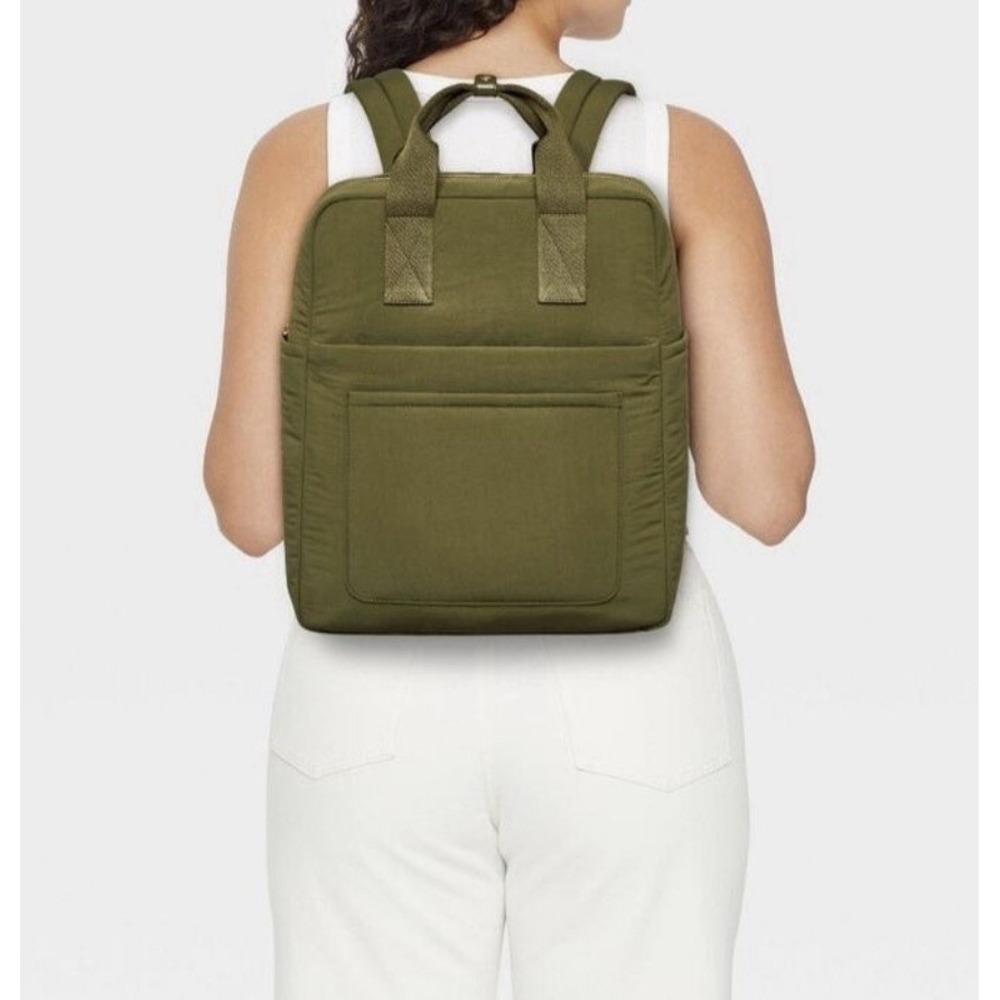 NWT Square Backpack tote- Universal Thread Green … - image 3